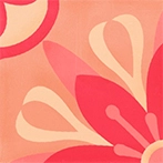 Pink floral cement tiles